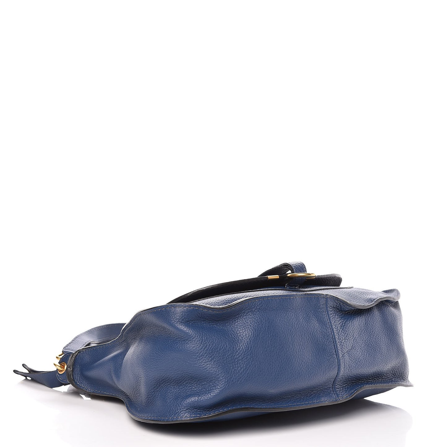 Calfskin Medium Marcie Satchel Royal Navy