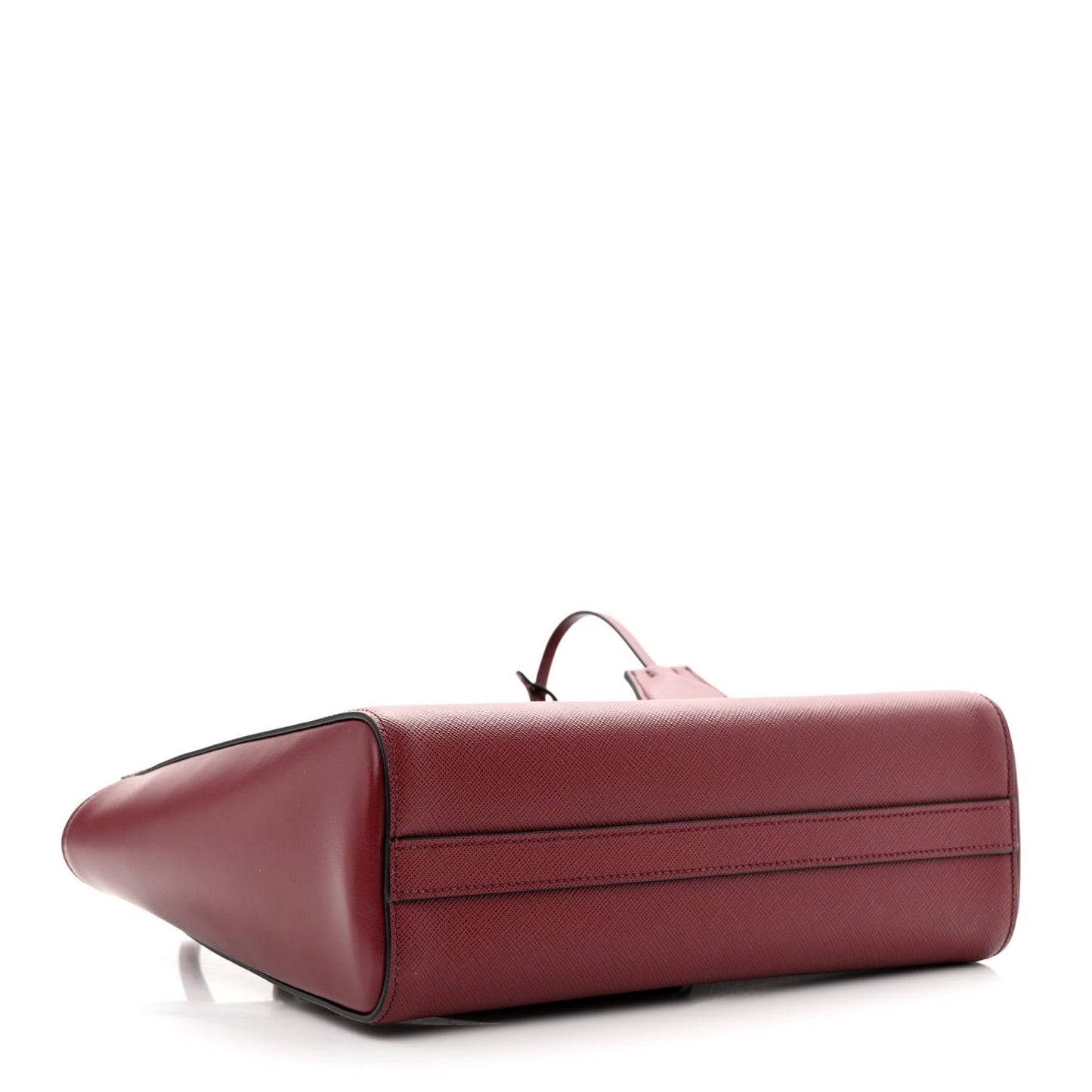 Saffiano Soft Calfskin Small Zippered Tote Cerise