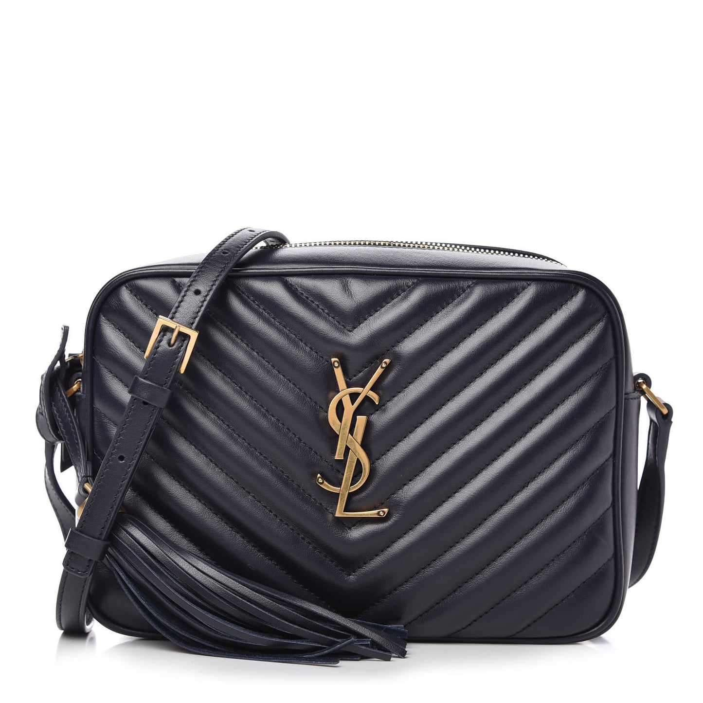 Calfskin Matelasse Monogram Lou Camera Bag Navy