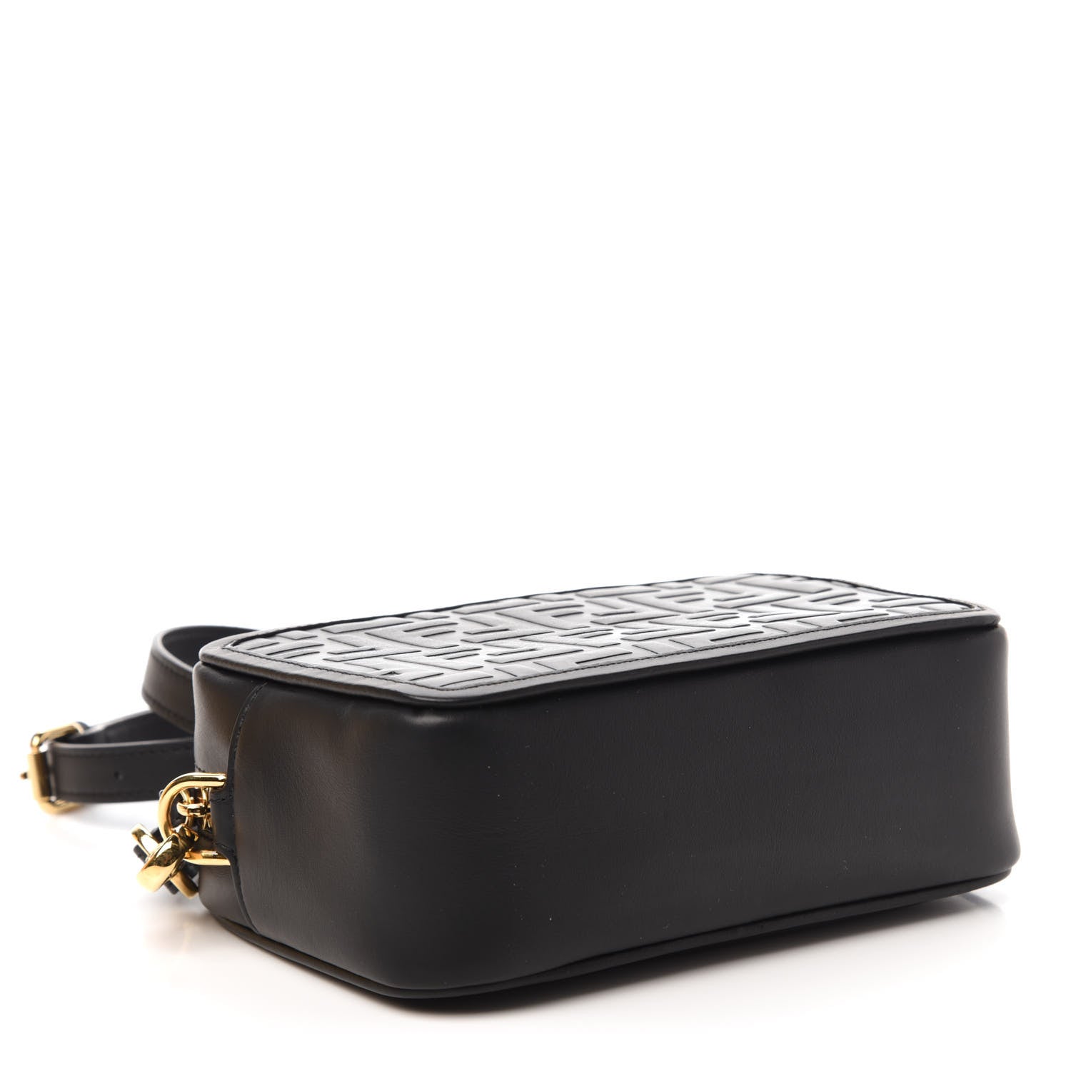 Fendi Vitello Century FF 1974 Embossed Mini Camera Case Black 4 of 12