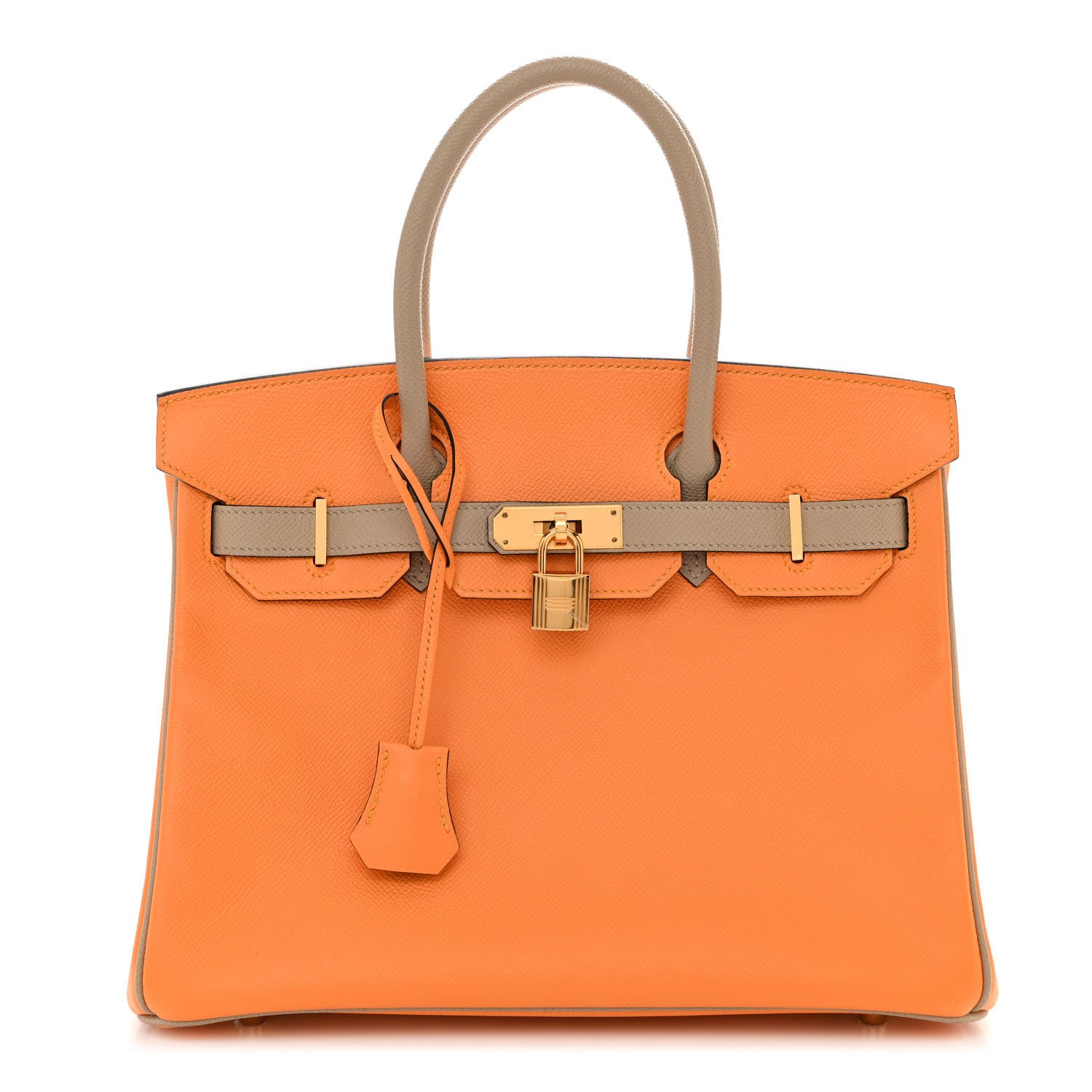 Hermes Epsom Horseshoe Birkin 30 Jaune D'or Trench 1 of 12