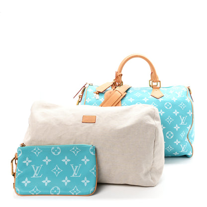 Louis Vuitton Calfskin Monogram Speedy P9 Bandouliere 40 Turquoise 2 of 9