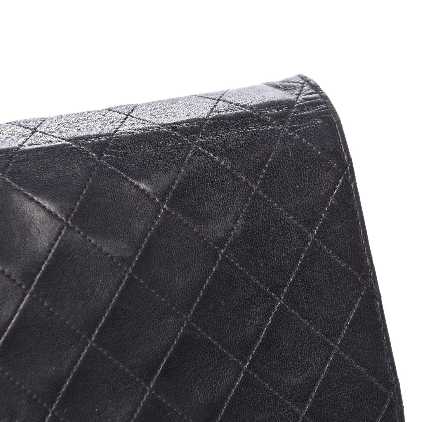 Lambskin Quilted Small Single Flap Black