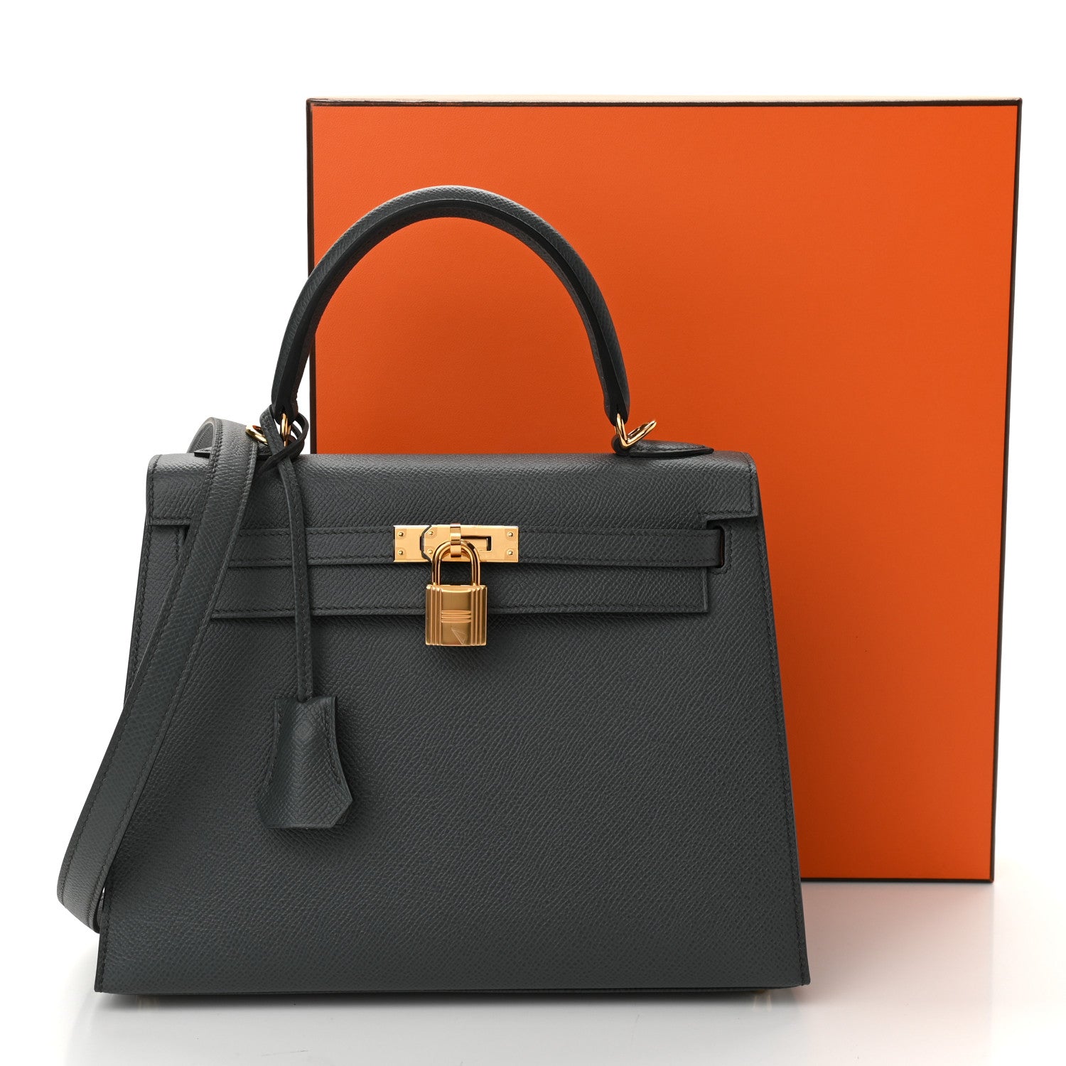 Hermes Epsom Kelly Sellier 25 Bleu Orage 11 of 11