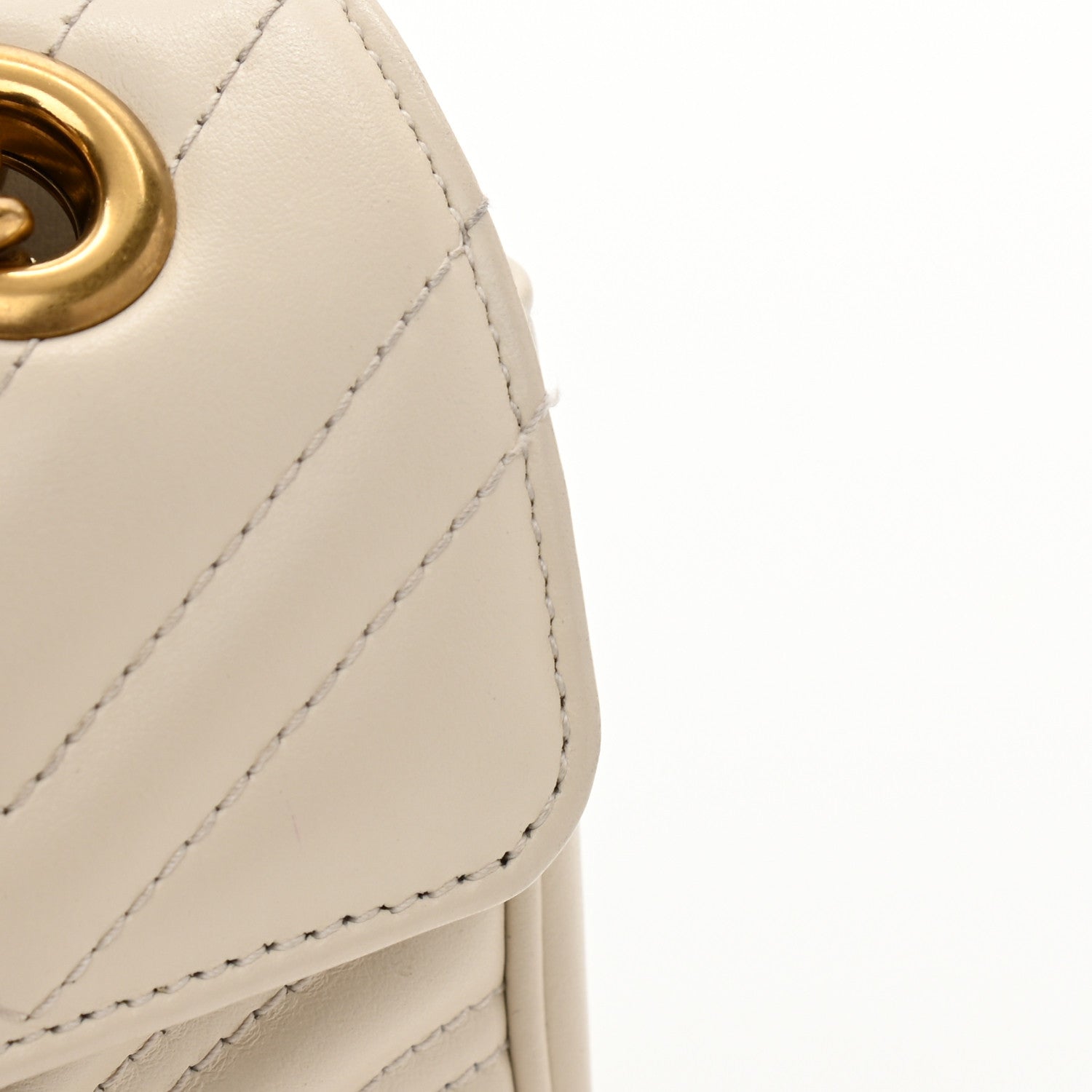 Gucci Calfskin Matelasse Mini GG Marmont Shoulder Bag White 12 of 12