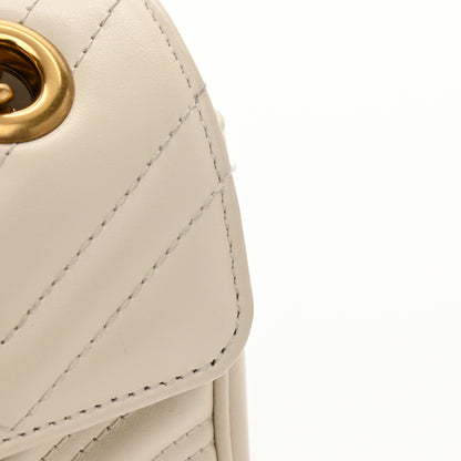 Gucci Calfskin Matelasse Mini GG Marmont Shoulder Bag White 12 of 12