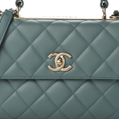 Chanel Lambskin Quilted Small Trendy CC Flap Dual Handle Bag Light Green 11 of 11