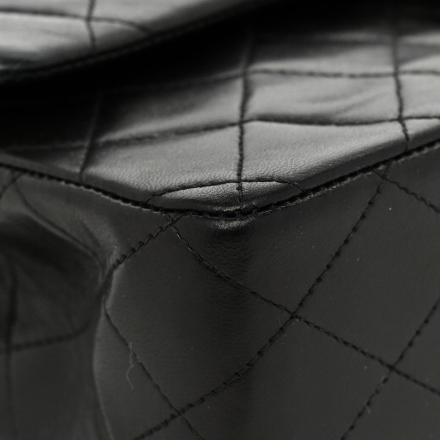 Chanel Lambskin Quilted Medium Double Flap Black 13 of 16