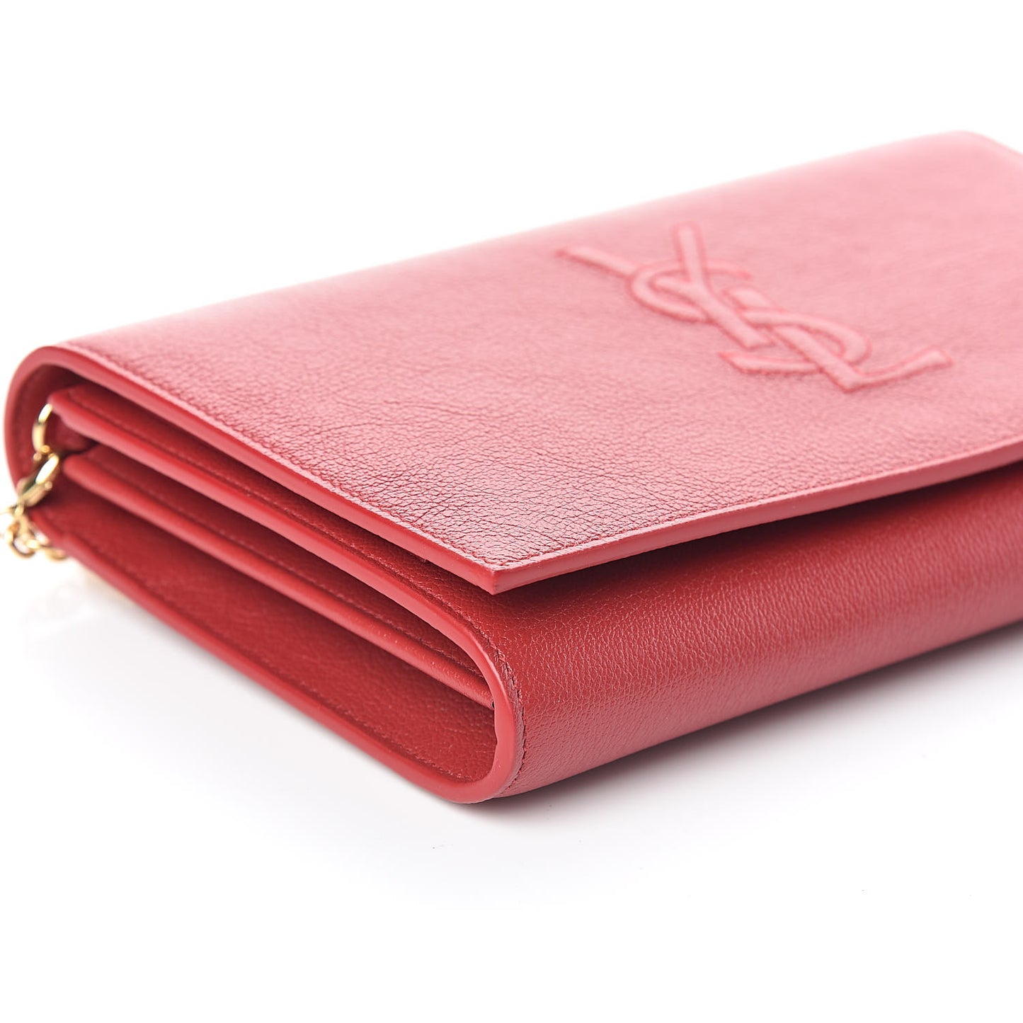 Calfskin Belle de Jour Chain Clutch Rouge Orient