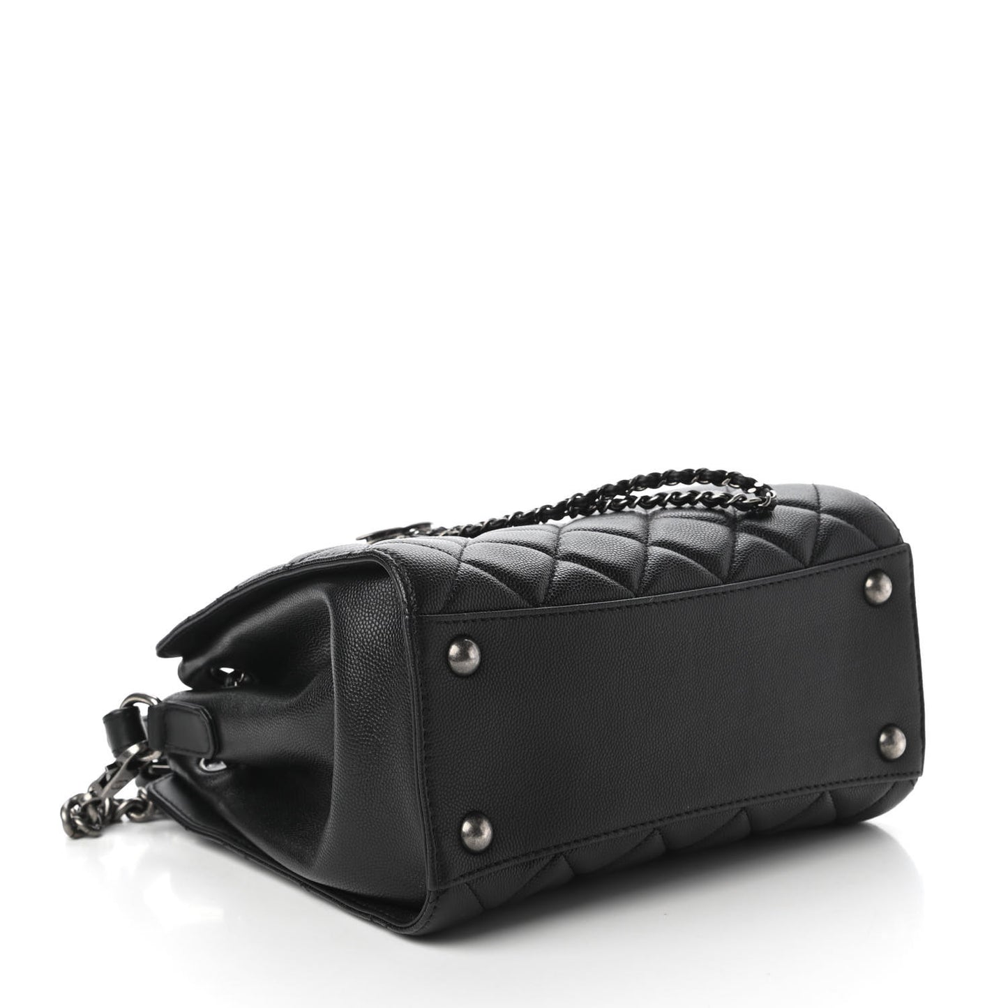 Caviar Quilted Small CC Bucket Bag Black