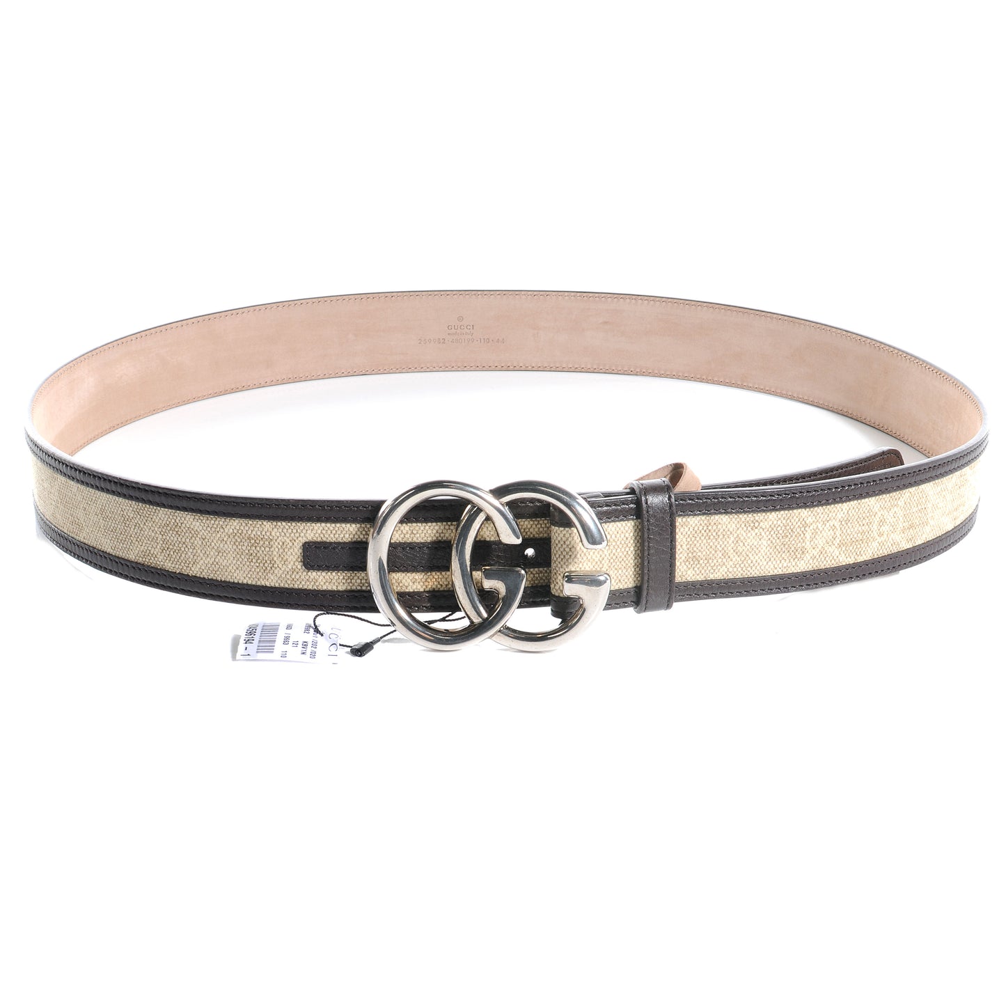 Monogram Leather Double G Belt 110 44