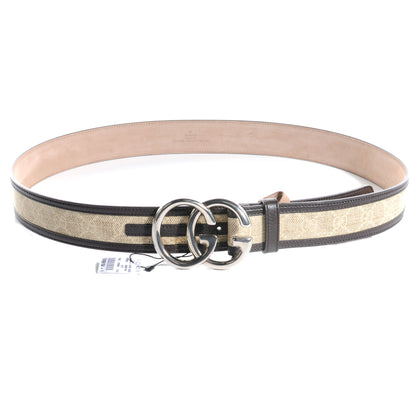 Gucci Monogram Leather Double G Belt 110 44 1 of 5