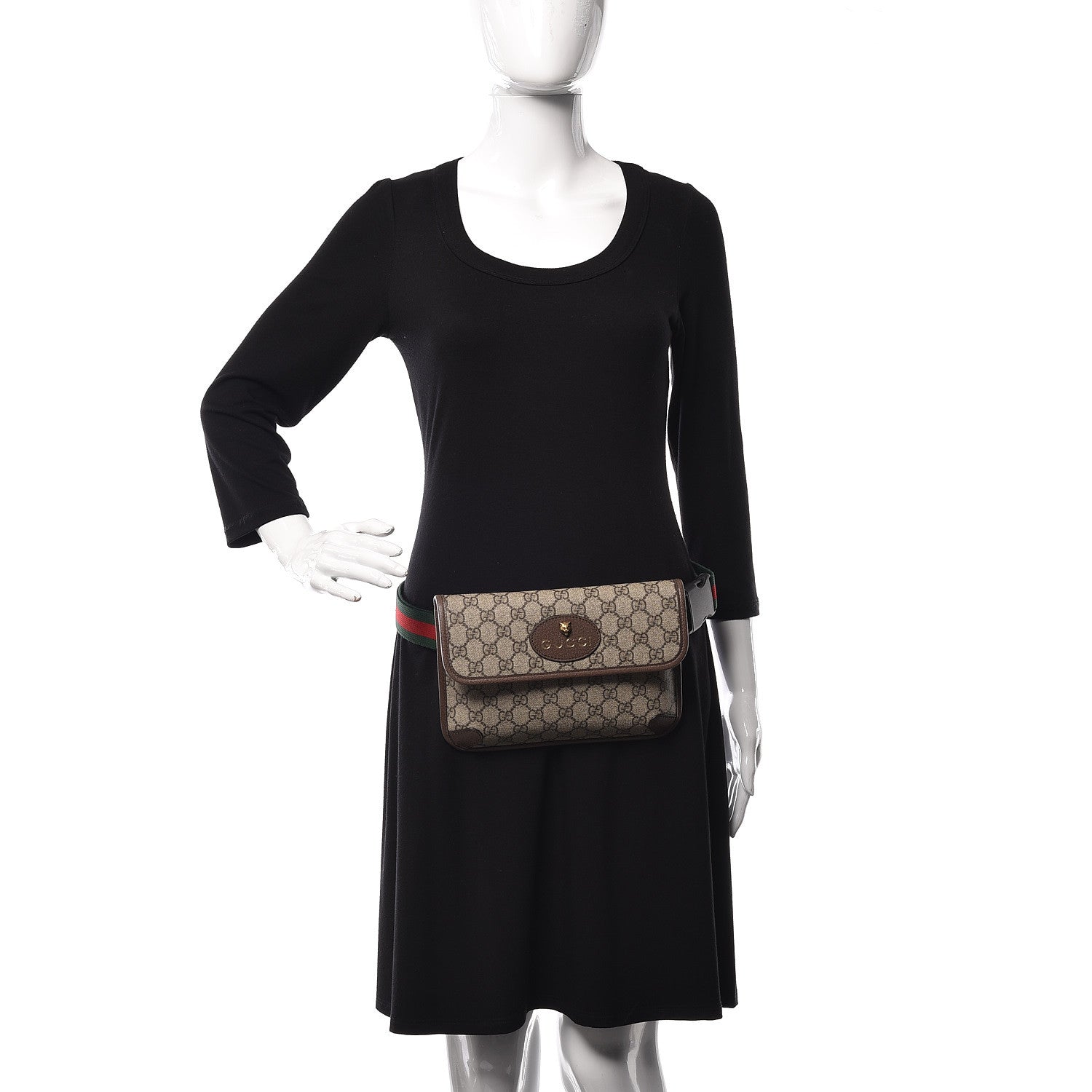Gucci GG Supreme Monogram Neo Vintage Web Belt Bag Brown 2 of 10