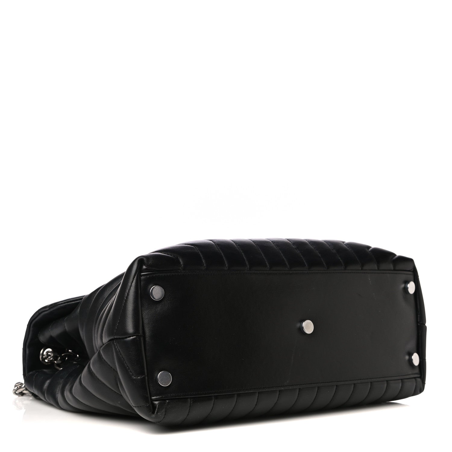 Saint Laurent Calfskin Y Quilted Monogram Large Loulou Chain Satchel Black 3 of 11
