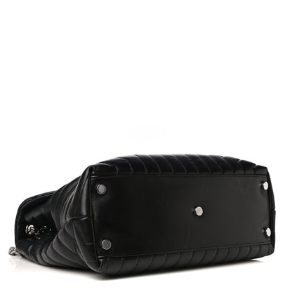 Saint Laurent Calfskin Y Quilted Monogram Large Loulou Chain Satchel Black 3 of 11