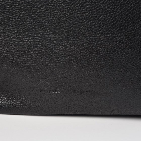 Pebbled Calfskin Medium Zip Hobo Black