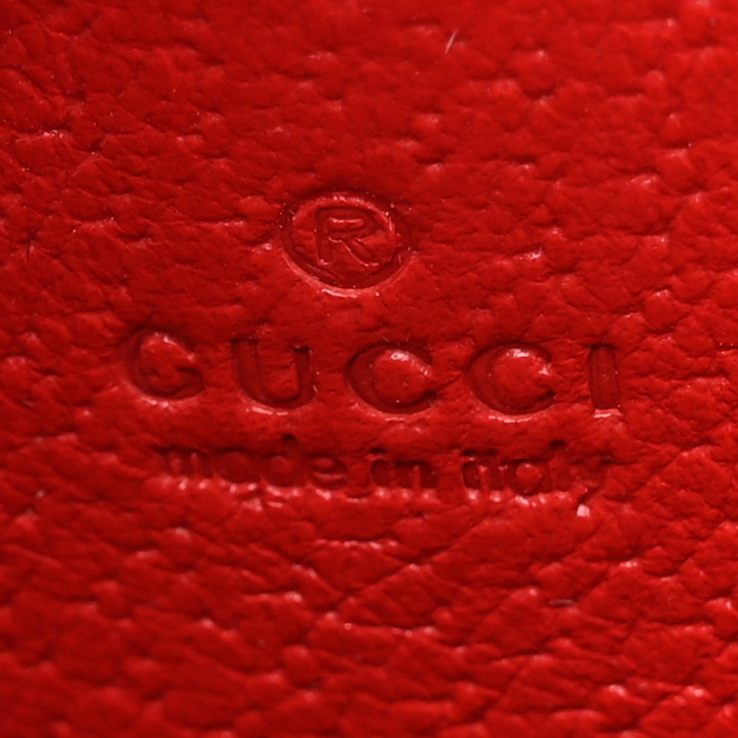 Textured Dollar Calfskin Retro Interlocking G Fruttini Strawberry Coin Case Bag Charm Key Holder