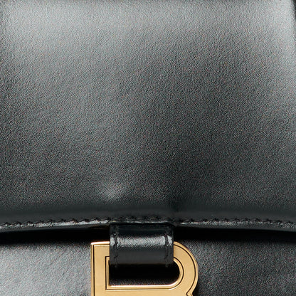 Balenciaga Shiny Box Calfskin Small Hourglass Top Handle Bag Black 10 of 14