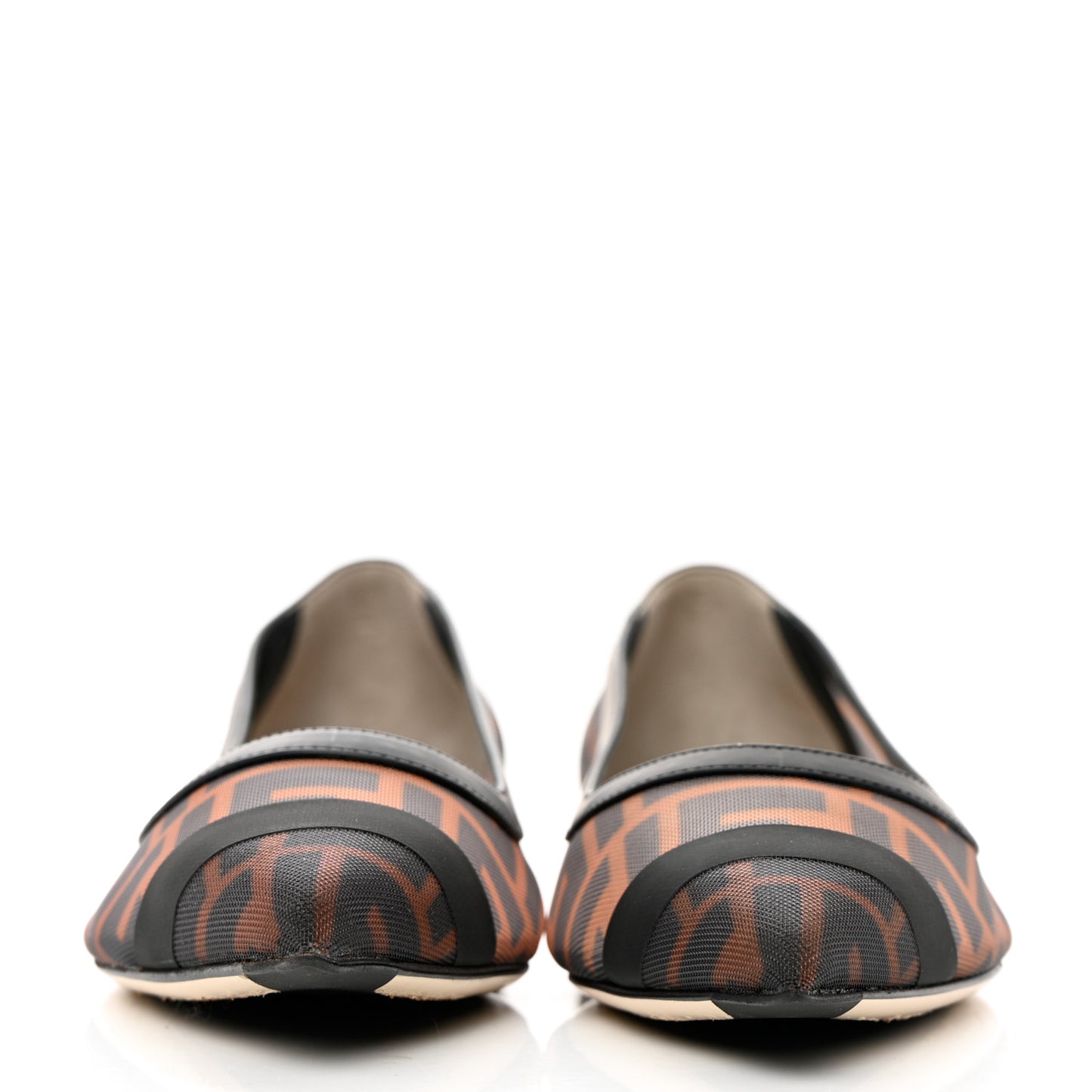 Mesh FF Skimmer Ballerina Flats 37.5 Tobacco Moro Black