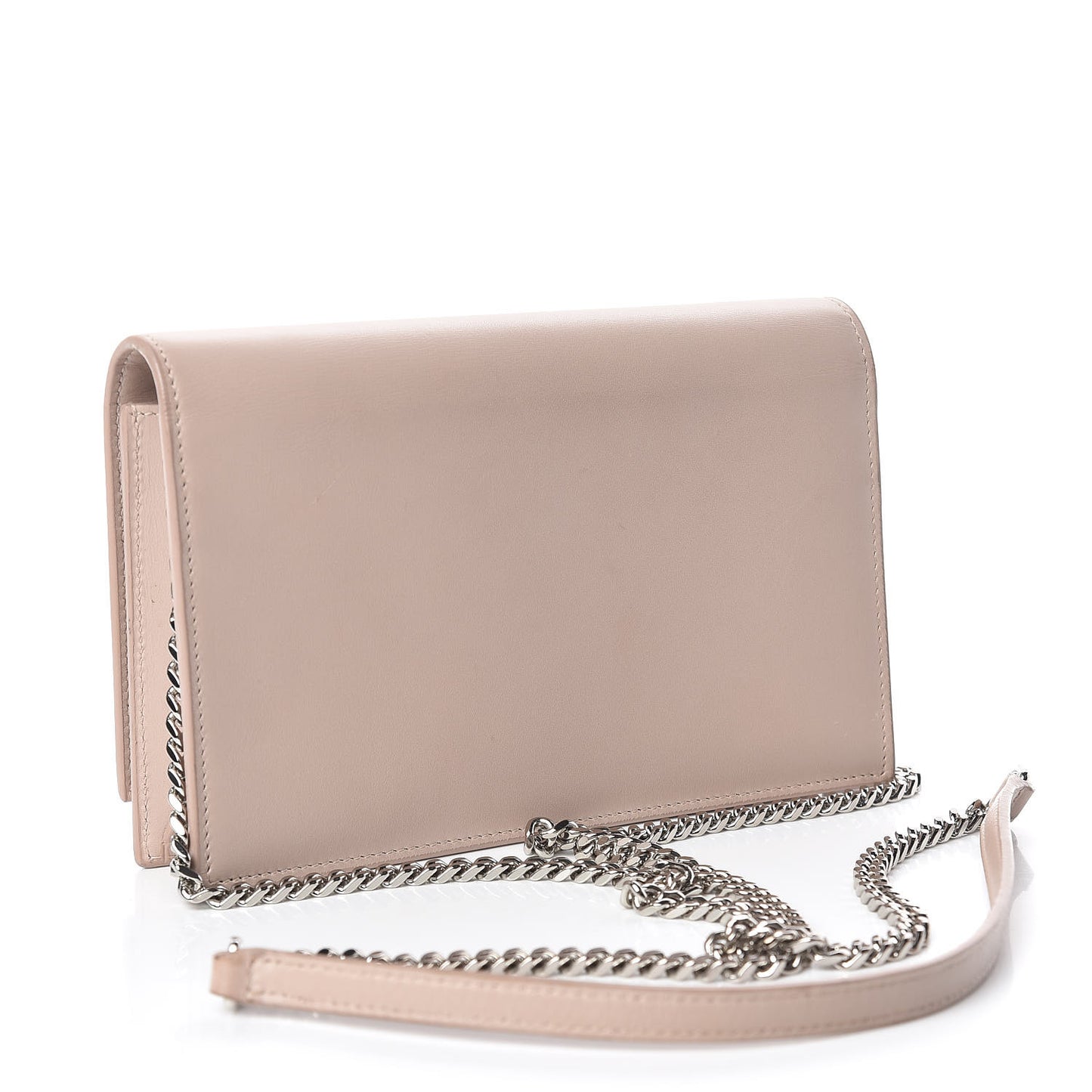Smooth Calfskin Classic Monogram Kate Tassel Chain Wallet Marble Pink