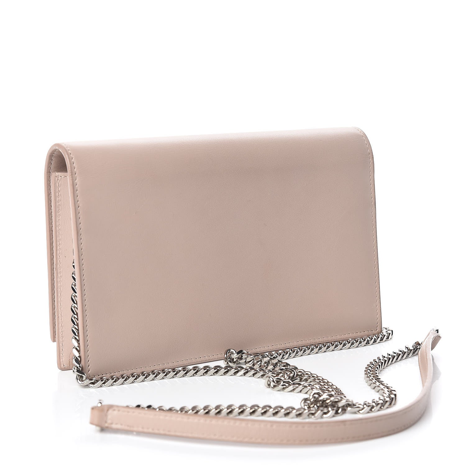 Saint Laurent Smooth Calfskin Classic Monogram Kate Tassel Chain Wallet Marble Pink 3 of 10