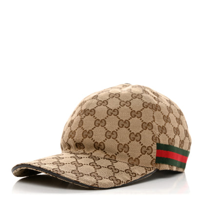 Gucci Monogram Web Baseball Hat XL Beige Cocoa 1 of 9