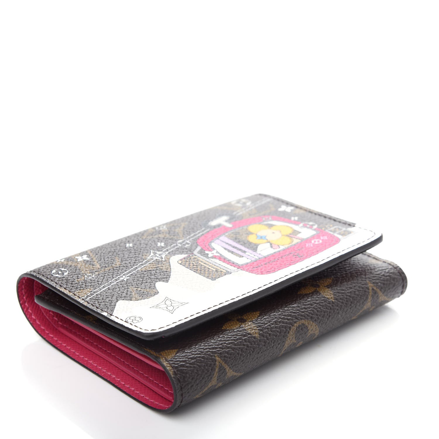 Louis Vuitton Monogram 2019 Christmas Animation Victorine Wallet Fuchsia 4 of 8