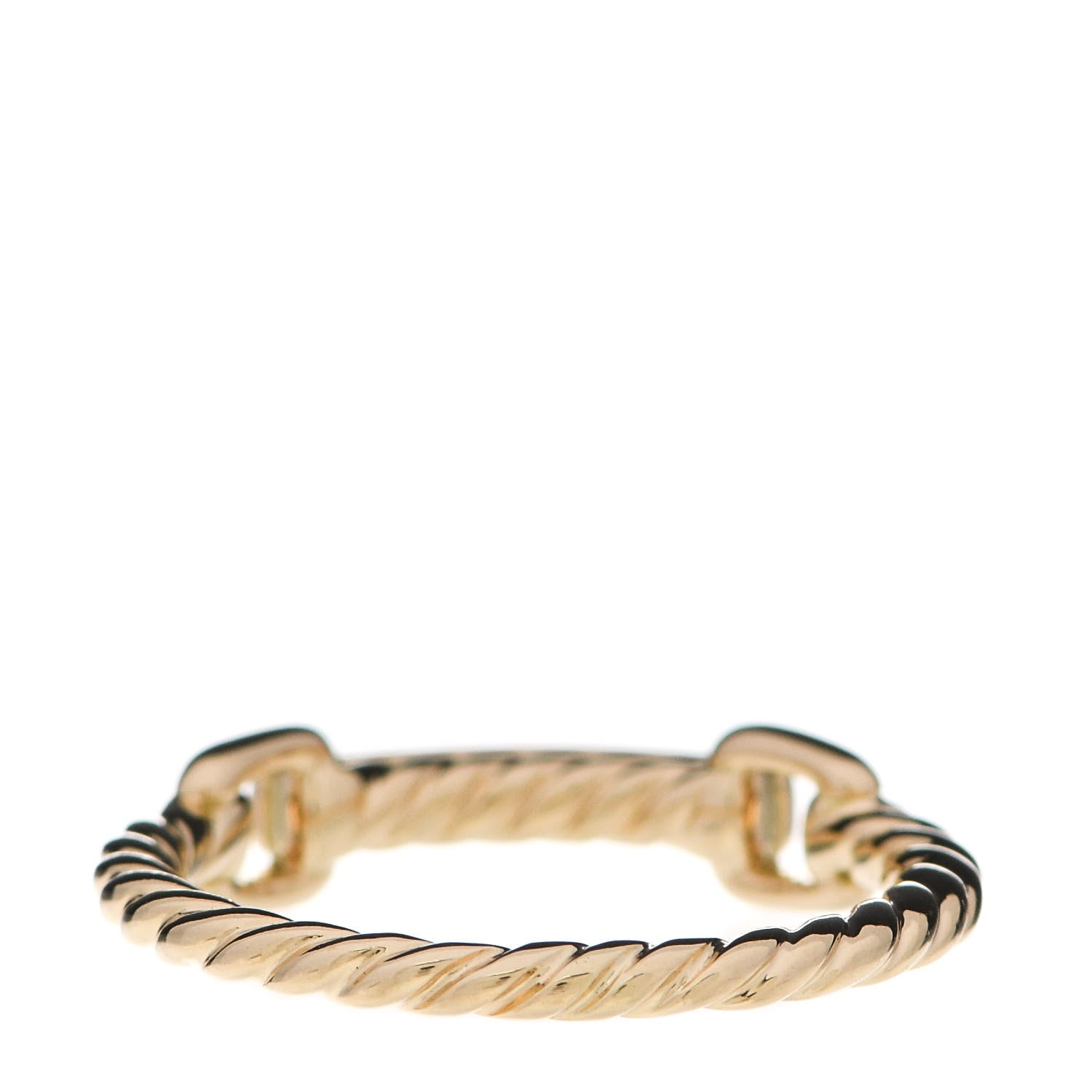 David Yurman 18K Yellow Gold Diamond Pave Petite Ring 54 7 3 of 4