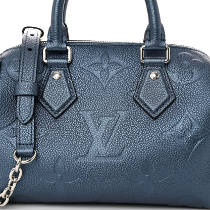 Louis Vuitton Metallic Empreinte Monogram Giant Speedy Bandouliere 20 Navy Nacre 7 of 9
