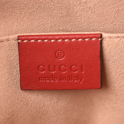 Gucci Calfskin Matelasse GG Marmont Belt Bag 85 34 Hibiscus Red 6 of 10