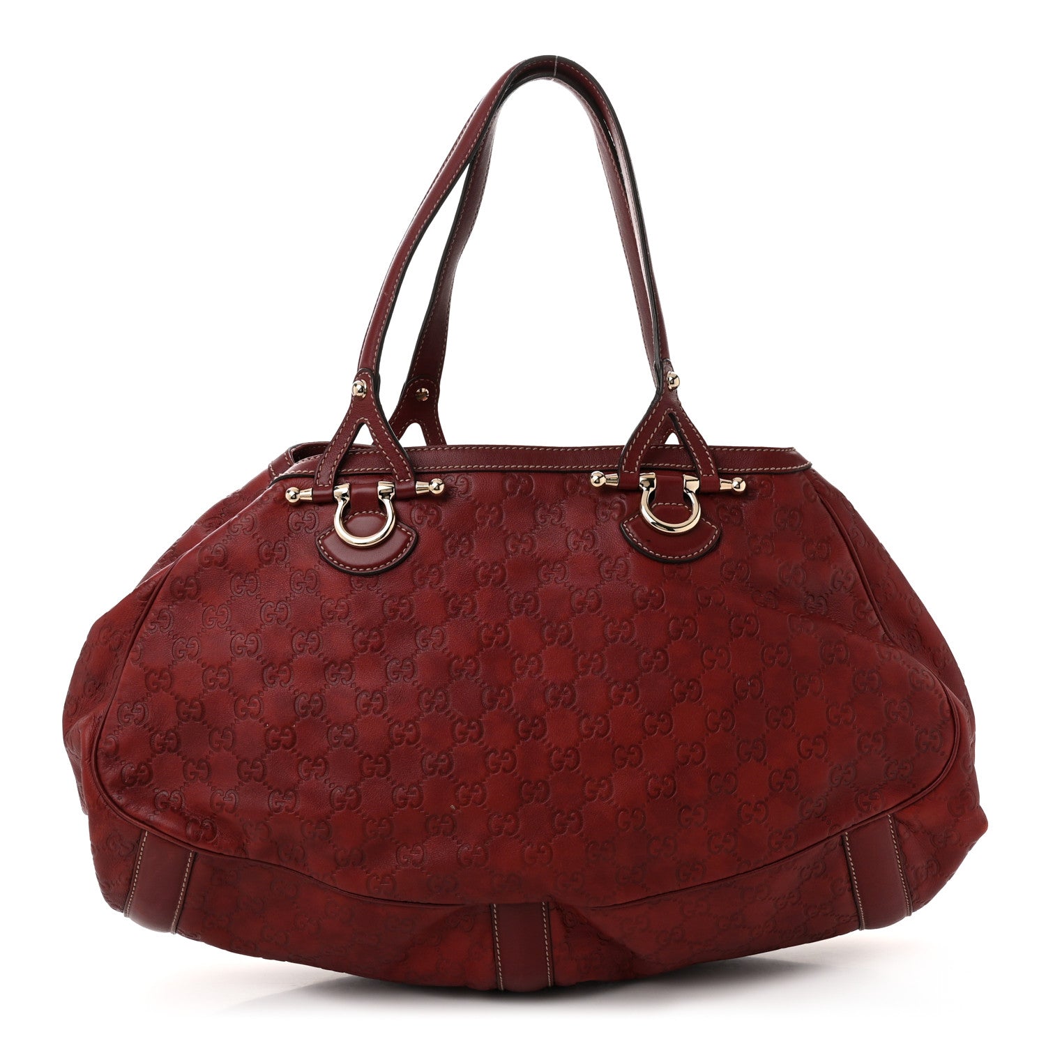 Gucci Guccissima Shoulder Bag Red 1 of 12