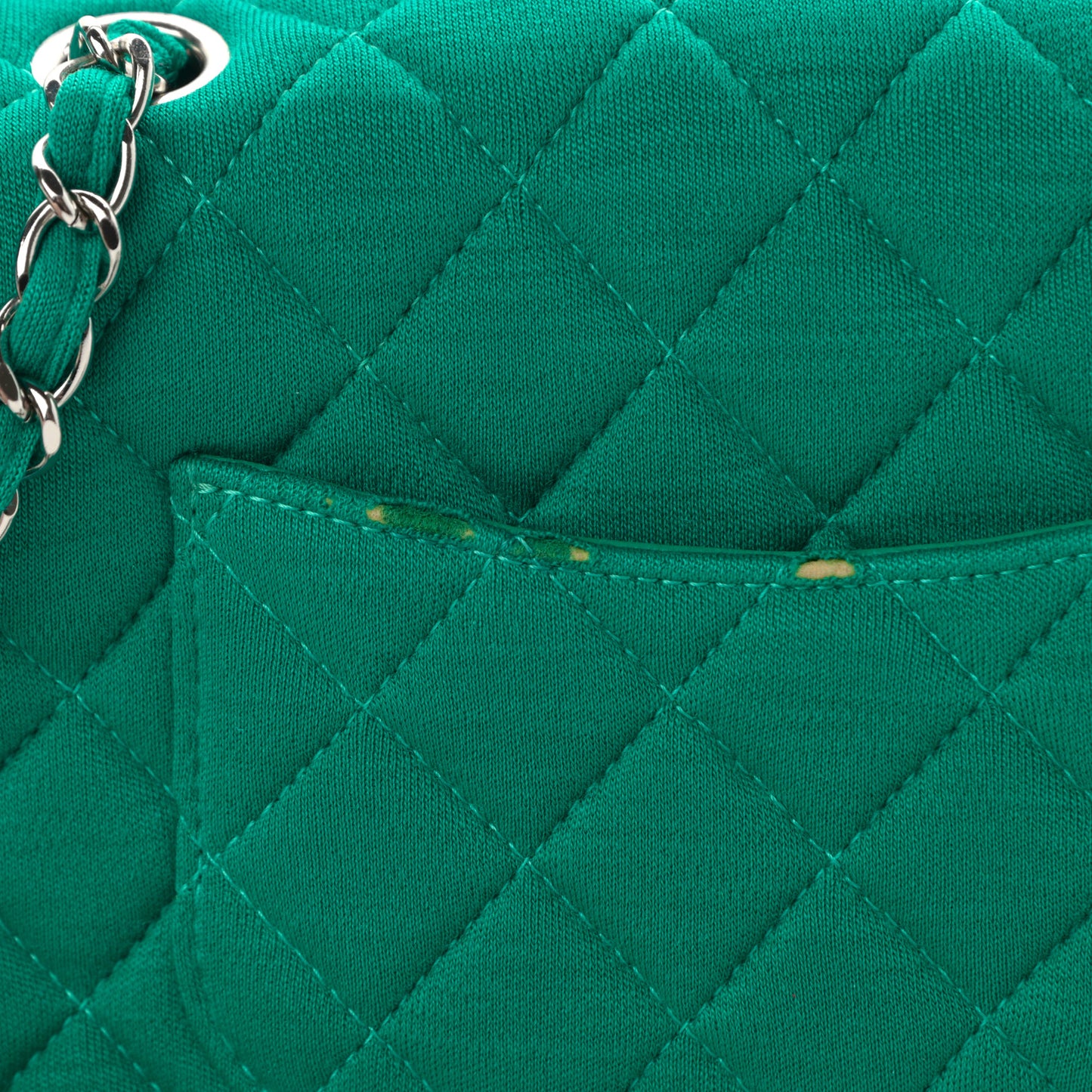 Jersey Quilted Mini Rectangular Flap Green