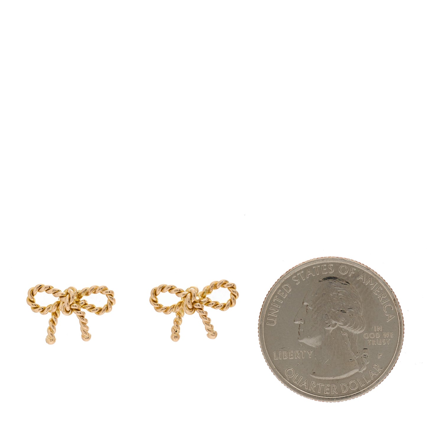 18K Rose Gold Twist Bow Earrings