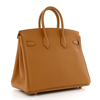 Hermes Togo Verso Birkin 25 Caramel Lime 3 of 12