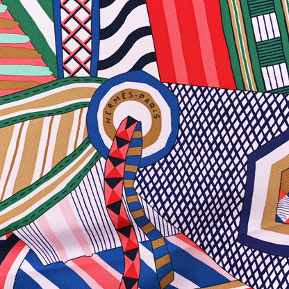 Hermes Silk La Selle Imaginaire Scarf 90 Black Jaune Soufre 2 of 4