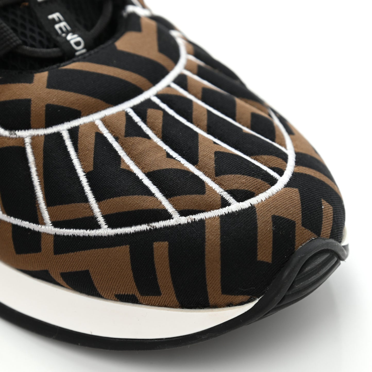 Stretch Fabric FFreedom Sneakers 36 Tobacco Black White