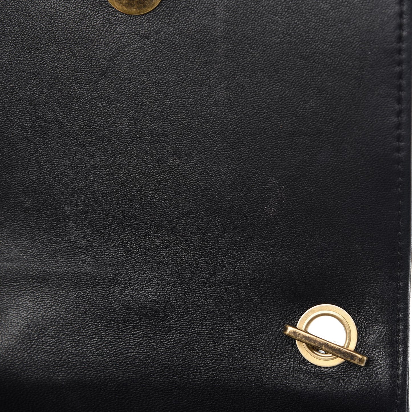 Lambskin Quilted Boy Brick Studded Flap Black