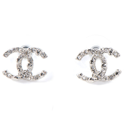Chanel Crystal CC Earrings Silver 1 of 6