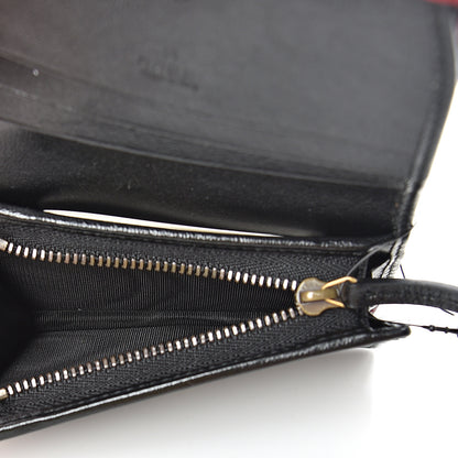 Gucci Azalea Calfskin Matelasse Diagonal Patchwork Torchon GG Marmont Card Case Wallet Black Beige Romantic Cerisw 4 of 6