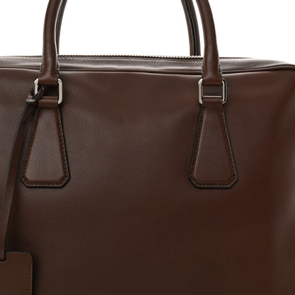Prada Vitello City Travel Briefcase Bruciato 8 of 10