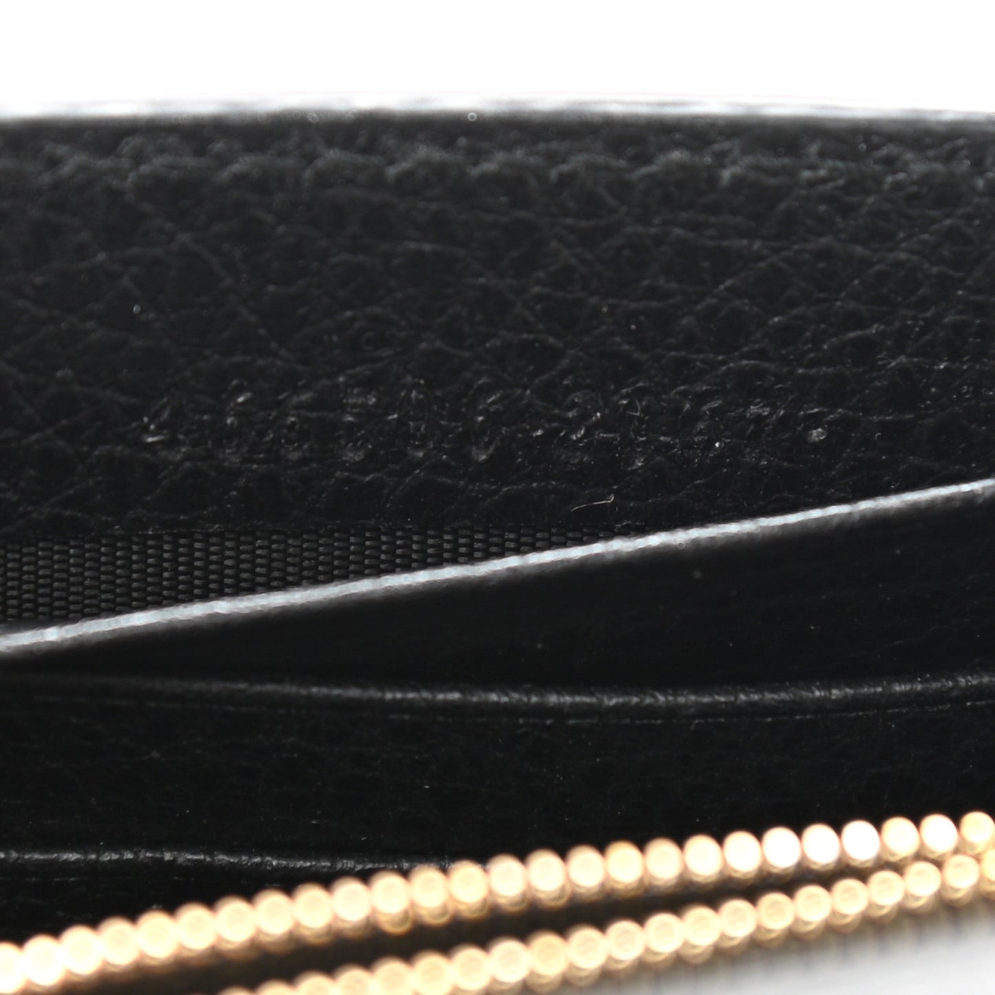 Dollar Calfskin Medium Betty Chain Wallet Black