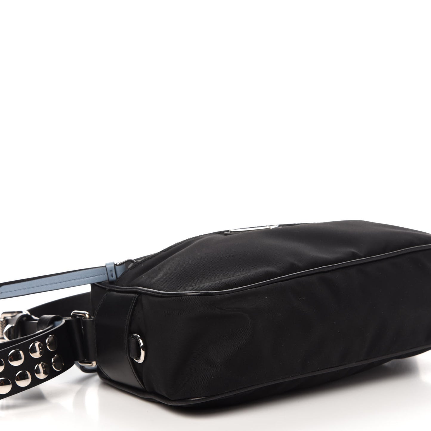 Tessuto Nylon Studded New Vela Shoulder Bag Black Astrale
