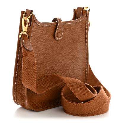 Hermes Taurillon Clemence Evelyne TPM Gold 3 of 11