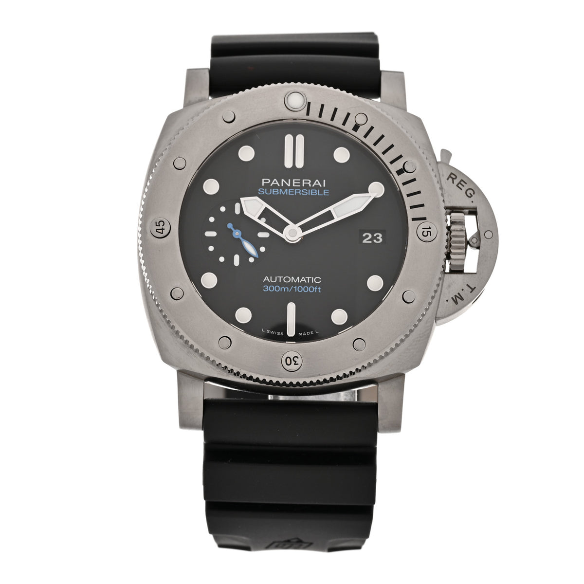 Panerai Titanium Rubber 47mm Luminor Submersible Automatic Watch Black PAM1305 1 of 5