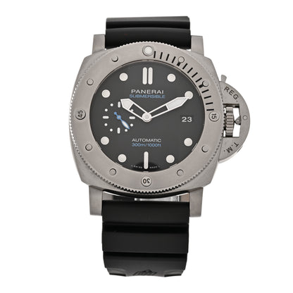 Panerai Titanium Rubber 47mm Luminor Submersible Automatic Watch Black PAM1305 1 of 5