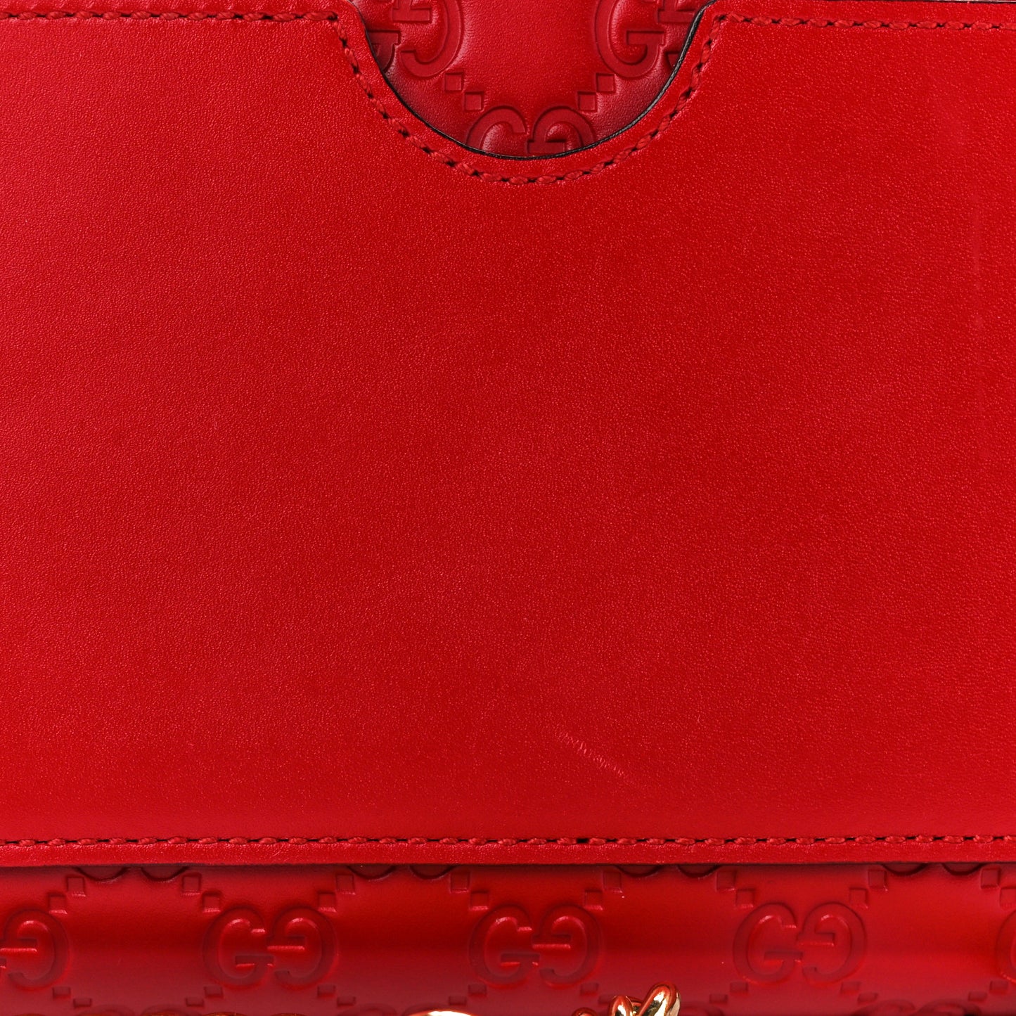 Guccissima Medium Padlock Shoulder Bag Hibiscus Red