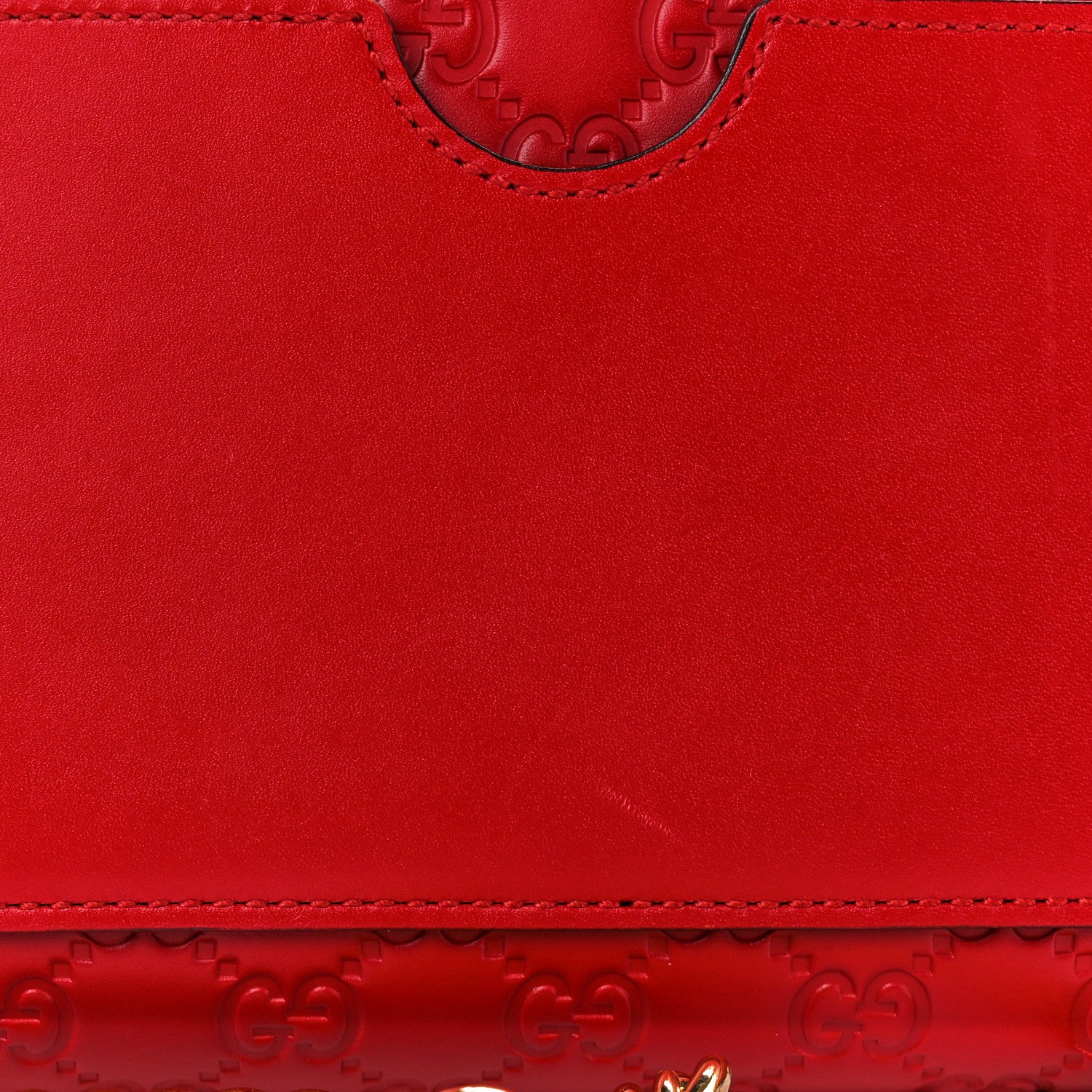 Gucci Guccissima Medium Padlock Shoulder Bag Hibiscus Red 14 of 14