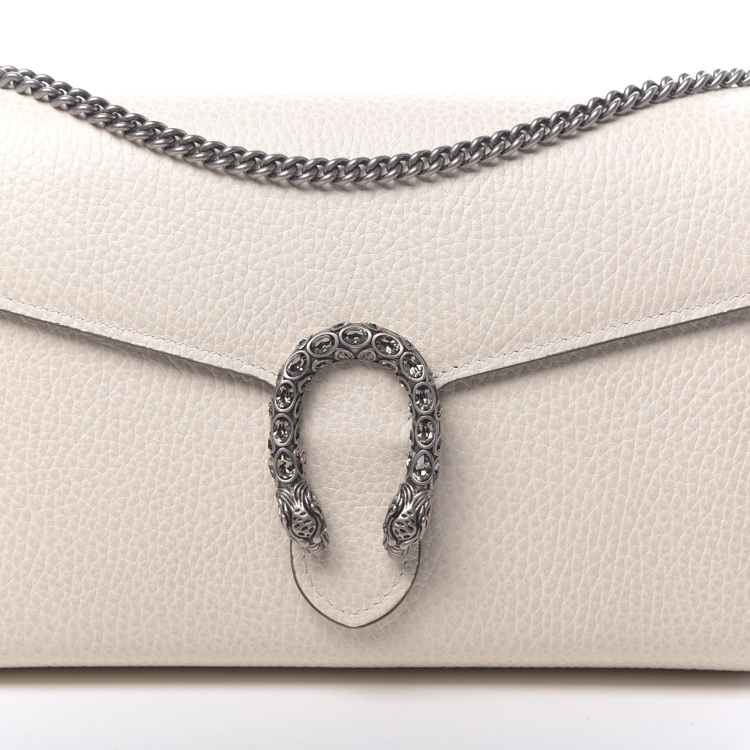 Gucci Dollar Calfskin Mini Dionysus Chain Wallet Mystic White 10 of 10