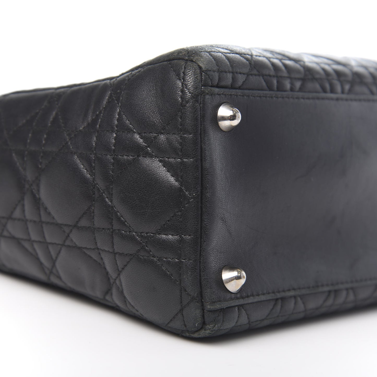 Lambskin Cannage Large Lady Dior Black