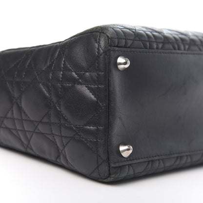 Christian Dior Lambskin Cannage Large Lady Dior Black 14 of 17